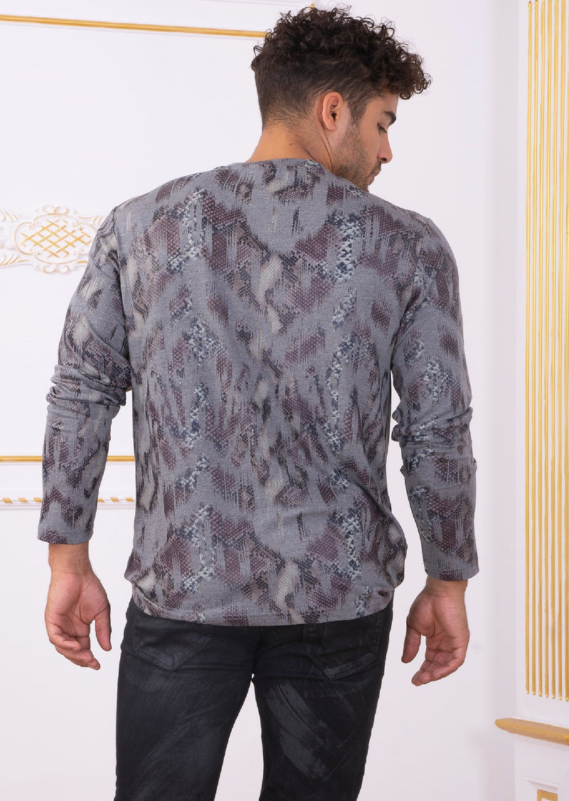 Light Gray Snake Trace Sweater