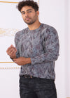 Light Gray Snake Trace Sweater