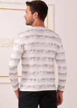 White "Ash" Print Sweater
