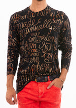 Black Gold "Words"  Sweater