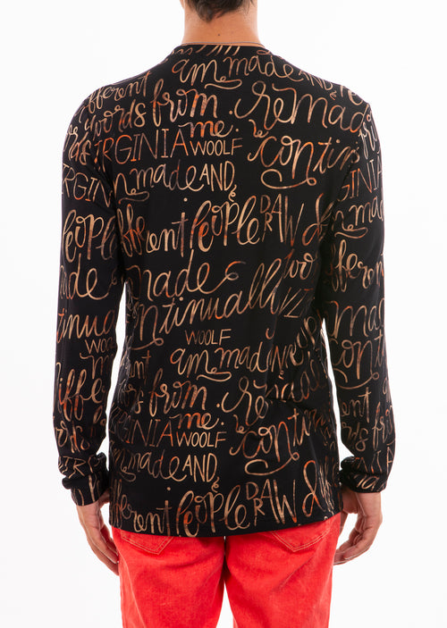 Black Gold "Words"  Sweater