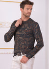 Gray Gold "Words" Sweater