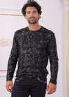 Black Snake Print Sweater