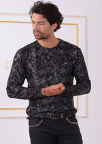 Black Snake Print Sweater