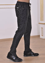 Black Leopard Velvet 2-pcs Tracksuit