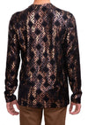Black Gold Foil Meander Sweater