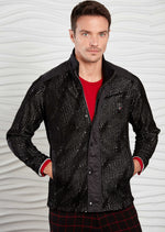 Black Weaved Knit Jacket