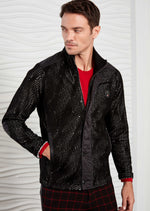 Black Weaved Knit Jacket