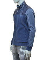 Navy Blue Zipper Hybrid Jacket