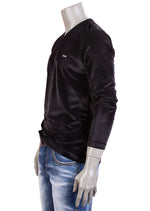 Black "Night Watch" Velour Sweater