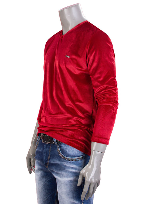 Burgundy Luxe Velour Sweater