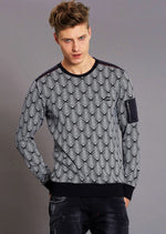 Black Triangle Zipper Sweater