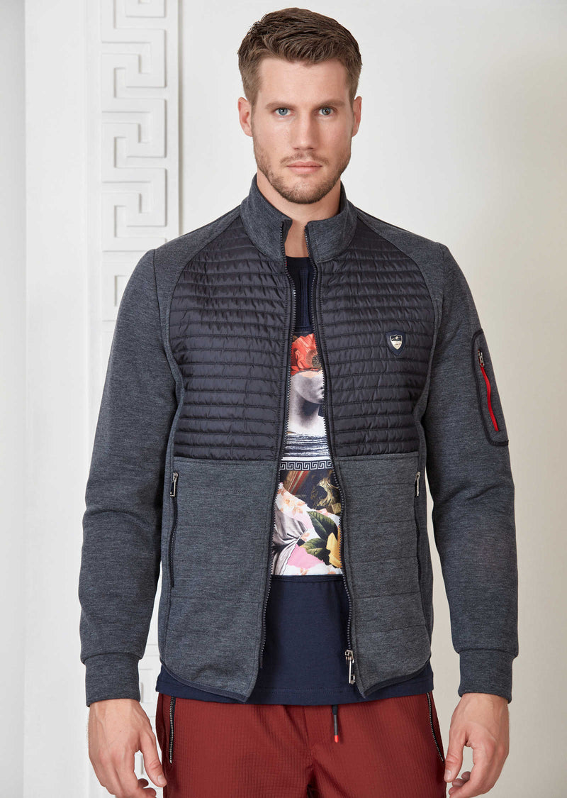 Gray Hybrid Quilted Jacket