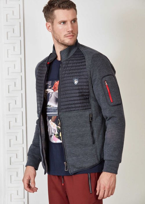 Gray Hybrid Quilted Jacket