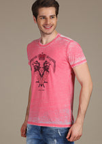 Pink Burnout Crown Tee