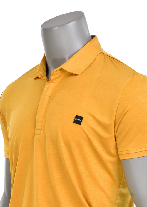 Yellow Brushstroke Print Polo