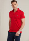 Red Performance Mesh Tape Polo