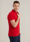 Red Performance Mesh Tape Polo