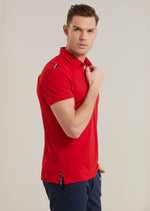 Red Performance Mesh Tape Polo