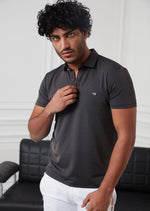 Navy Gold Sheen Luxe Polo