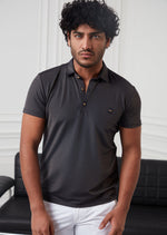 Navy Gold Sheen Luxe Polo