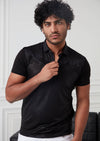 Black Metallic Dressy Polo