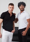 Black Red Green Color Block Polo