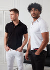 Black Red Green Color Block Polo