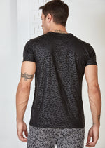 Black Snake Print Spandex Tee