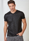 Black Snake Print Spandex Tee