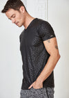 Black Snake Print Spandex Tee