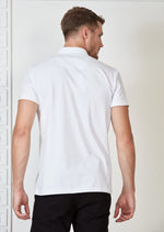 White Gold Zipper Rivet Polo