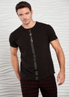 Black Metal Stud Ribbon Tee