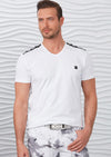 White Shoulder Loop Ring Tee