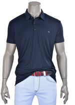 Navy Micro Touch Stripe Polo