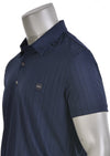 Navy Micro Touch Stripe Polo