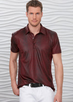 Burgundy Alligator Print Polo