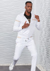 White Gold Embroidery 2-pieces Tracksuit