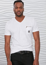 White Buckle Detailed Tee