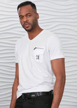 White Buckle Detailed Tee
