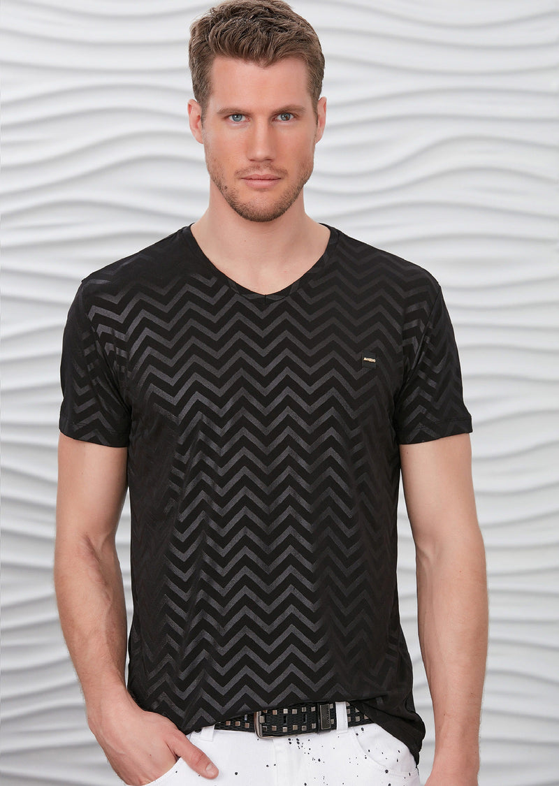 Black Wave Tech Print Tee