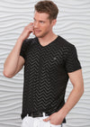 Black Wave Tech Print Tee