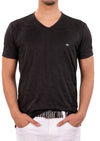 Black Rounded Glued Silicon Tee