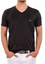 Black Rounded Glued Silicon Tee