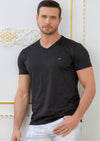 Black Rounded Glued Silicon Tee