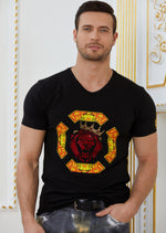 Black "Lion King" Rhinestone Tee