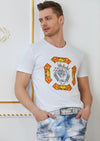 White "Lion King" Rhinestone Tee