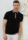 Black Gold Greca Motif Polo