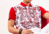 Red Crest Tile Print Polo