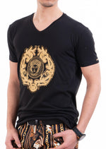 Black Gold Victorian Rhinestone Tee